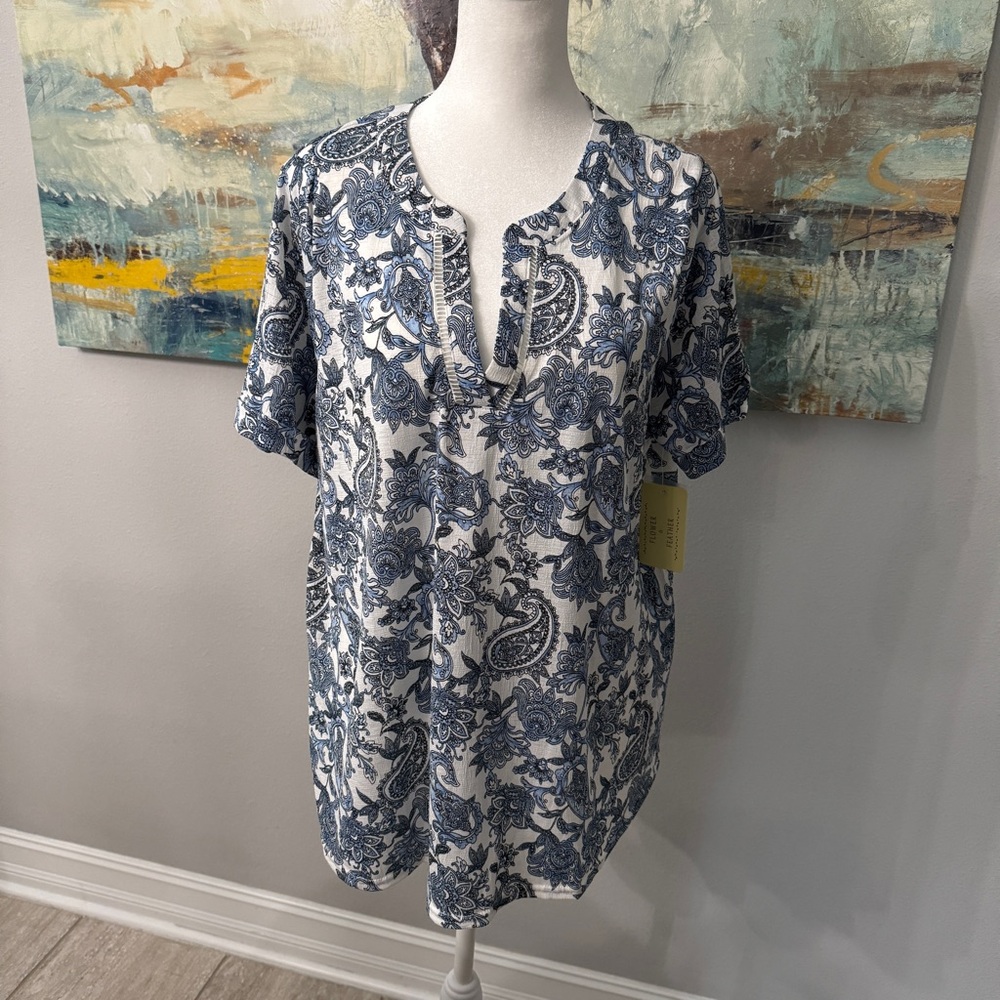 Women’s Floral Paisley Plus Size 1xl Blouse
